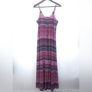 Marina Luna Maxi Dress Adjustable Spaghetti Strap Women's Size Small Pink Purple